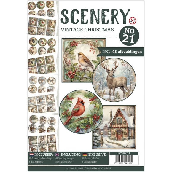 Push Out Book Scenery 21 - Vintage Christmas