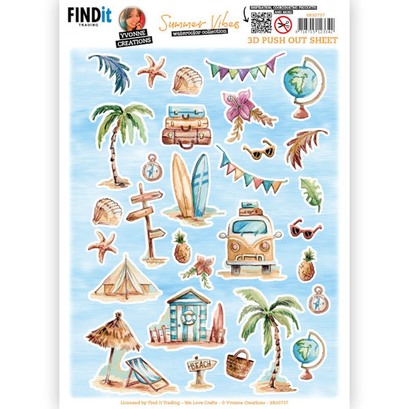 Summer Vibes Die Cut Decoupage - Small Elements A