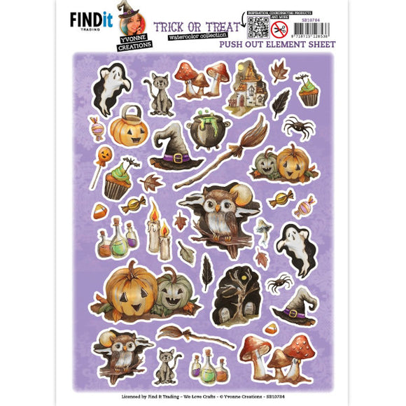 Trick or Treat Die Cut Decoupage - Small Elements Halloween