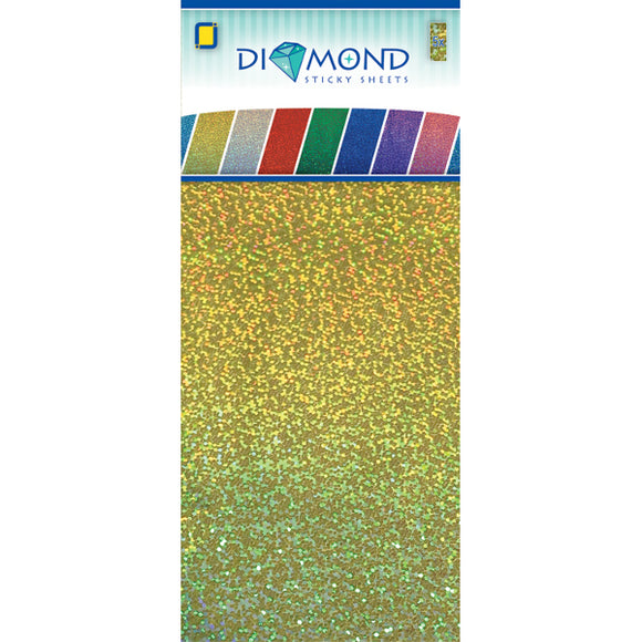 Diamond Effect Smooth Adhesive Sheets Gold