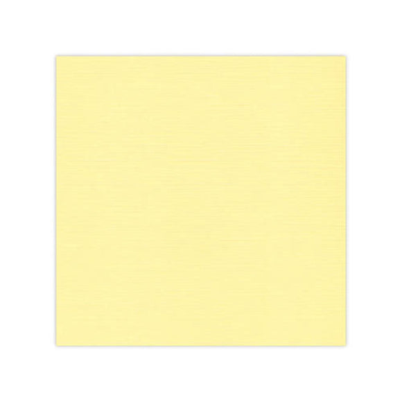Linen Effect Light Yellow Topper Square 12.8 x 12.8cm Pack of 25