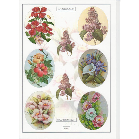 Floral Ovals 2 Topper Sheet