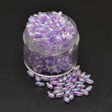 Acrylic Transparent AB Rice Beads 3x6mm pack of 200 - Choice of 7 Colours