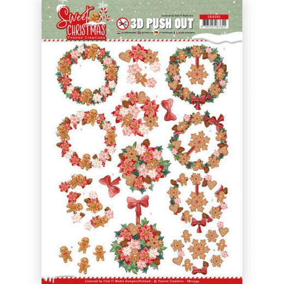 Sweet Christmas Die Cut Decoupage - Sweet Wreaths