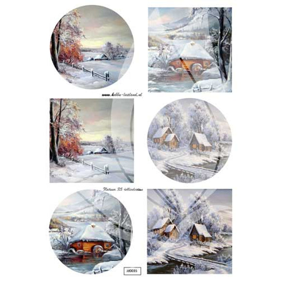 More Winter Country Scenes Topper Sheet