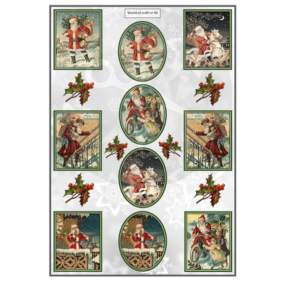 Pearlescent Father Christmas Topper Sheet