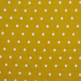 Cotton Dobby Slub Spot fabric by the half metre. White, ochre, sage green.