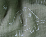 Animal nursery kids 100% cotton double gauze muslin fabric per 1/2m