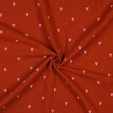 Embroidered Heart Cotton Double Gauze Muslin dress fabric by Poppy. x half metre.