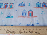 By the Coast: nautical seaside quilting cotton fabric x half metre