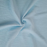 Solid Plain double gauze muslin 100% cotton fabric. Various colours.