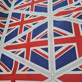 UK flag bunting Union Jacks. Cotton Fabric Panel. 1/2m x1.5m, 20 flags