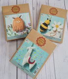 Animal felt craft kits, Corinne Lapierre, UK - Bee, Llama