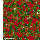 Berries & Blooms 5 Pk Fat Quarter bundle by The Crafty Lass. Christmas Cotton fabric