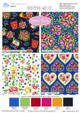 Bohemian Waters by Debbie Shore - Organic Cotton Fat Quarter Bundle quilting 100% Cotton Fabrics.