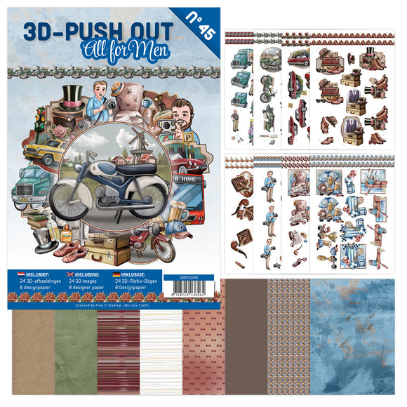 All for Men Decoupage & Backing Paper Book (no. 45)