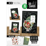 3d Velvet Cards No. 15 - Floral Christmas