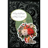 3d Velvet Cards No. 15 - Floral Christmas