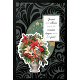 3d Velvet Cards No. 15 - Floral Christmas