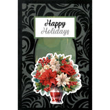 3d Velvet Cards No. 15 - Floral Christmas