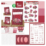 3d Velvet Cards No. 4 Peonies