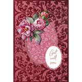 3d Velvet Cards No. 4 Peonies