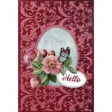 3d Velvet Cards No. 9 - Rose Hip