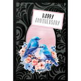 3d Velvet Cards No. 17 - Happy Blue Birds