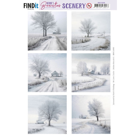 Push Out Scenery - Berries Beauties - White Winter Square