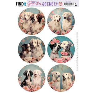 Berries Beauties Die Cut Toppers -Dogs Circle