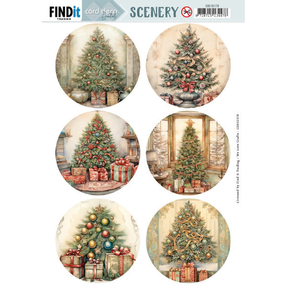 Push Out Scenery - Card Deco Essentials - Christmas Circle