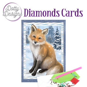 Dotty Design Diamond Cards - Fox in the snow (A6)