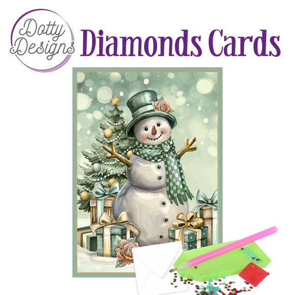 Dotty Design Diamond Cards - Snowman (A6)