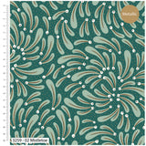 Deluxe Christmas cotton fat quarter bundle of 5 green festive quilting fabrics.
