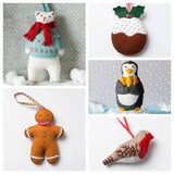 Christmas Felt Decoration Craft Kits, Corinne Lapierre, UK. Christmas crafts