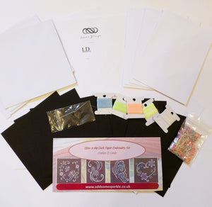 Glow in the Dark Paper Embroidery Kit