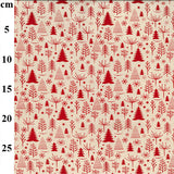 Scandi Metallic Christmas cotton Fabrics by John Louden per 1/2M