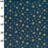 Scandi Metallic Christmas cotton Fabrics by John Louden per 1/2M