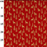 Scandi Metallic Christmas cotton Fabrics by John Louden per 1/2M