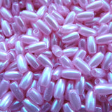 Acrylic Pearl Rice Beads 3x6mm pack of 200 - Choice of Colours