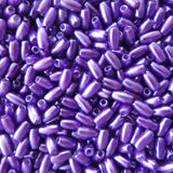 Acrylic Pearl Rice Beads 3x6mm pack of 200 - Choice of Colours