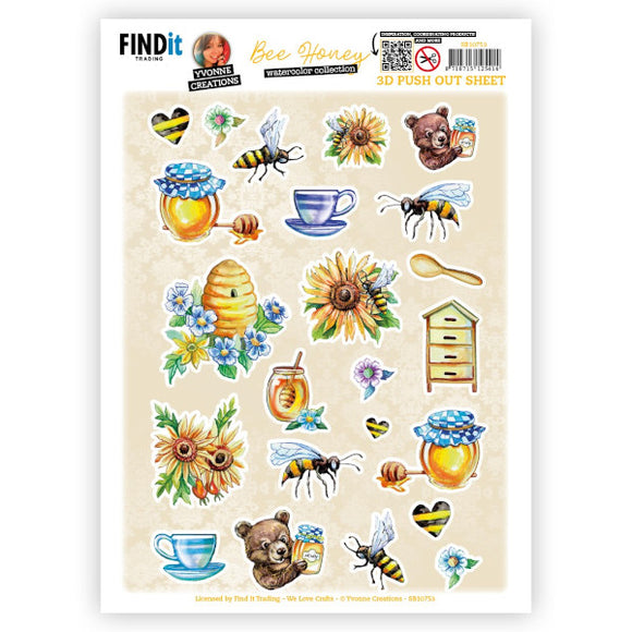 Yvonne's Creations - Bee Honey - Small Elements A Die Cut Decoupage