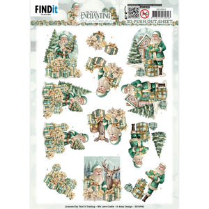 Enchanting Christmas Die Cut Decoupage - Santa