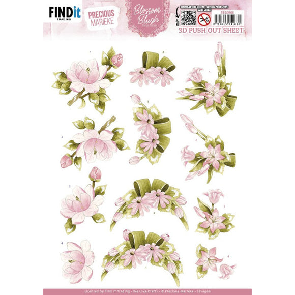 Blossom Blooms Die Cut Decoupage - Pink