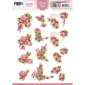 Blossom Blooms Die Cut Decoupage - Magenta