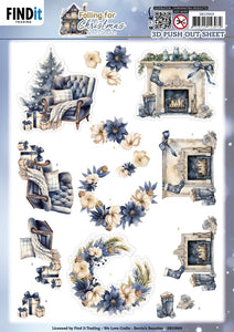 Falling for Christmas Die Cut Decoupage - Coziness