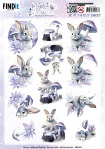 Mystic Winter Die Cut Decoupage - Rabbits