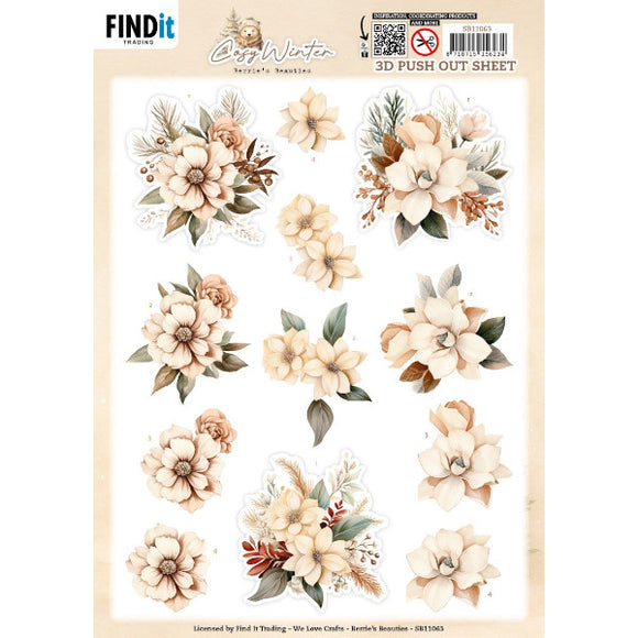 Cosy Winter Die Cut Decoupage - Cosy Flowers