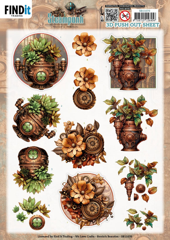 Steampunk Die Cut Decoupage - Plants