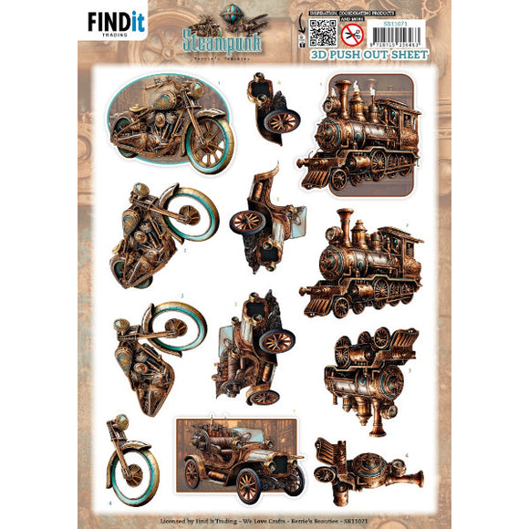 Steampunk Die Cut Decoupage - Vehicles